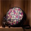 Tassar Floral Block Print Round Sling Bag