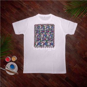 Cotton Hand Crafted Madhubani Gondwana Art Motif T-Shirt