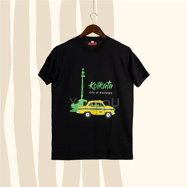 Cotton Kolkata City of Nostalgia Bengali Concept T-Shirt